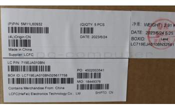 Lenovo 5M11L60932 MECH_ASM FRU KB CCV JPN JP BL (SRX) BK