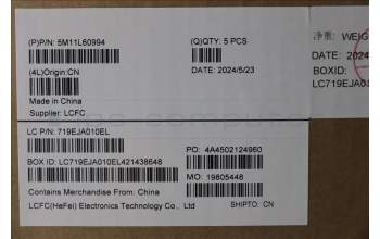 Lenovo 5M11L60994 MECH_ASM FRU KB CCV FRA UK (CHY) AG