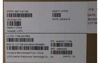 Lenovo 5M11L61148 MECH_ASM FRU KB CCV HUN UK BL (SRX) AG