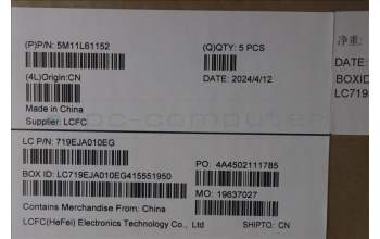Lenovo 5M11L61152 MECH_ASM FRU KB CCV HBW US BL (SRX) AG
