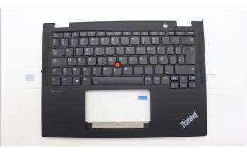 Lenovo 5M11L64082 C-Cover with keyboard, Belgian, Black, Backlight, UK