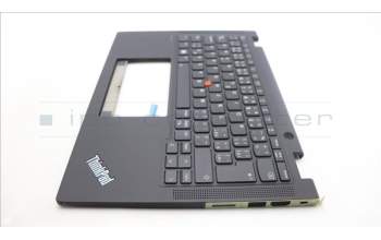 Lenovo 5M11L64094 C-Cover with keyboard, Czech Slovakian, Black, Backlight, UK