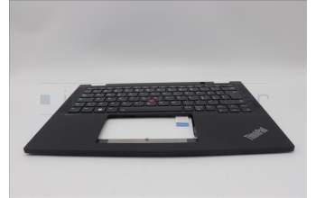Lenovo 5M11L64132 C-Cover with keyboard, Italian, Black, Backlight, UK
