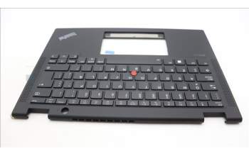 Lenovo 5M11L64142 C-Cover with keyboard, Spanish LA, Black, Backlight, UK