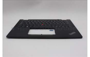 Lenovo 5M11L64160 C-Cover with keyboard, Spanish, Black, Backlight, UK