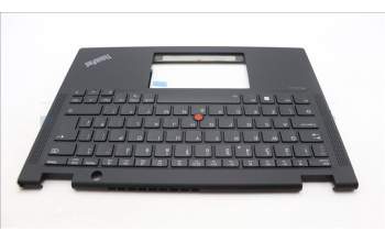 Lenovo 5M11L64181 C-Cover with keyboard, UK English, Black, Backlight, UK