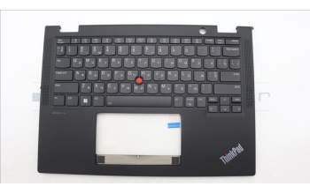 Lenovo 5M11L64184 C-Cover with keyboard, Ukraine, Black, Backlight, US