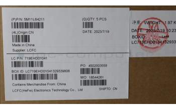 Lenovo 5M11L64211 C-Cover with keyboard, Danish, Black, Backlight, WWAN, UK