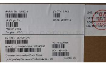 Lenovo 5M11L64238 C-Cover with keyboard, Hungarian, Black, Backlight, WWAN, UK