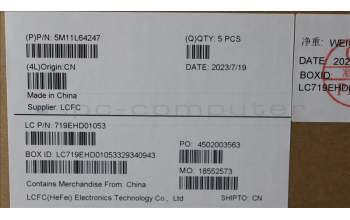 Lenovo 5M11L64247 MECH_ASM KBD W C ITA BKLT LTN WW UK BK