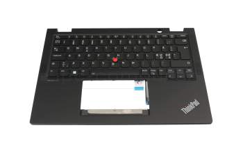 5M11L64261 original Lenovo keyboard incl. topcase ND (nordic) black/black with backlight and mouse-stick