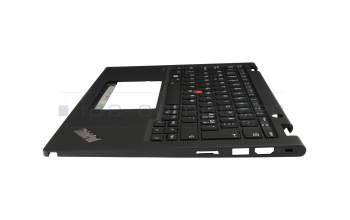5M11L64263 original Lenovo keyboard incl. topcase ND (nordic) black/black with backlight and mouse-stick