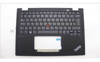 Lenovo 5M11L64281 C-Cover with keyboard, Switzerland, Black, Backlight, WWAN, UK