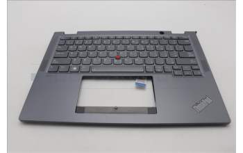 Lenovo 5M11L64306 C-Cover with keyboard, Arabic, Grey, Backlight, US