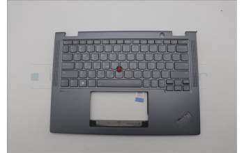 Lenovo 5M11L64332 C-Cover with keyboard, Greek, Grey, Backlight, US