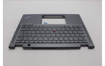 Lenovo 5M11L64589 C-Cover with keyboard, Swedish/Finnish, Grey, Backlight, UK