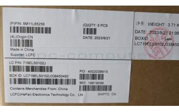 Lenovo 5M11L65256 MECH_ASM FRU KB CCV NOR BL(LTN) UK BK