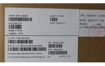 Lenovo 5M11L65261 MECH_ASM FRU KB CCV POR BL(CHY) UK BK