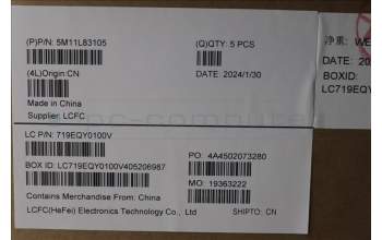 Lenovo 5M11L83105 MECH_ASM KBDBZL,SPA,WL,BK/GY,CHY
