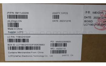 Lenovo 5M11L83206 MECH_ASM KBDBZL,HUN,WW,BK/GY,SRX