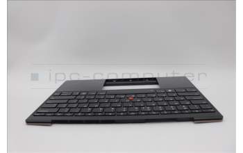 Lenovo 5M11L83314 C-Cover with keyboard, US English Euro, Black, WWAN, US