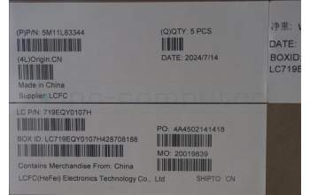 Lenovo 5M11L83344 MECH_ASM KBDBZL,BEL,WW,BK/BZ,SRX