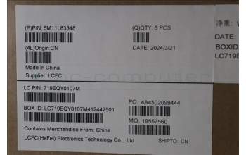 Lenovo 5M11L83348 MECH_ASM KBDBZL,CZE/SLK,WW,BK/BZ,SRX