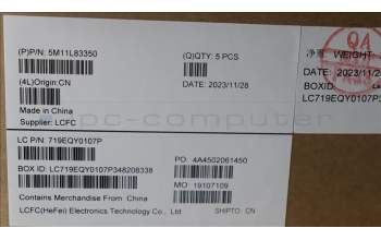 Lenovo 5M11L83350 MECH_ASM KBDBZL,ENG,WW,BK/BZ,SRX