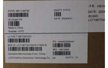 Lenovo 5M11L85782 C-Cover with keyboard, Portuguese, Black, UK