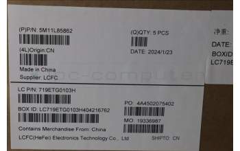 Lenovo 5M11L85862 C-Cover with keyboard, Arabic, Black, Backlight, US