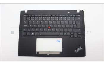 Lenovo 5M11L85893 C-Cover with keyboard, Czech/Slovakian, Black, Backlight, UK