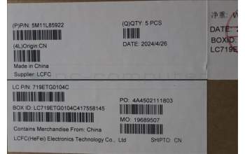 Lenovo 5M11L85922 C-Cover with keyboard, French, Black, Backlight, US