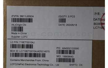 Lenovo 5M11L85934 C-Cover with keyboard, German, Black, Backlight, UK