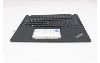 Lenovo 5M11L85938 C-Cover with keyboard, German, Black, Backlight, UK