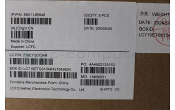 Lenovo 5M11L85948 C-Cover with keyboard, Hebrew, Black, Backlight, US