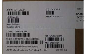 Lenovo 5M11L85954 C-Cover with keyboard, Hungarian, Black, Backlight, UK