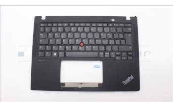 Lenovo 5M11L85973 C-Cover with keyboard, Italian, Black, Backlight, UK