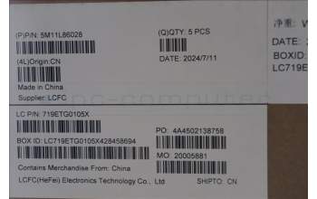 Lenovo 5M11L86028 C-Cover with keyboard, Slovenian, Black, Backlight, UK