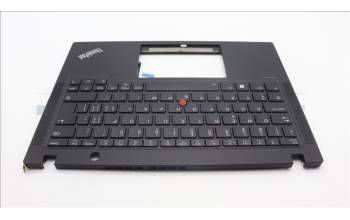 Lenovo 5M11L86046 C-Cover with keyboard, Switzerland, Black, Backlight, UK