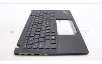 Lenovo 5M11L86175 C-Cover with keyboard, Greek, Black, Backlight, WWAN, US