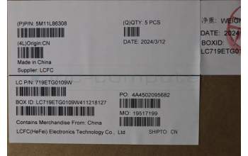 Lenovo 5M11L86308 C-Cover with keyboard,UK English,Black,Backlight,WWAN