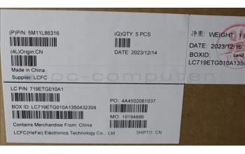 Lenovo 5M11L86316 C-Cover with keyboard, Ukraine, Black, Backlight, WWAN, US