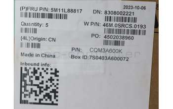 Lenovo 5M11L88817 MECH_ASM WW C-Cvr+EURO ENG KB ASM,CHY