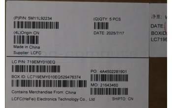 Lenovo 5M11L92234 MECH_ASM FRU KB CCV 058 FRA (LTN) UK BK