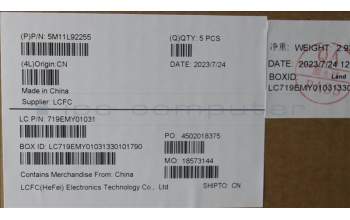 Lenovo 5M11L92255 MECH_ASM FRU KB CCV FRA (SRX) UK BK