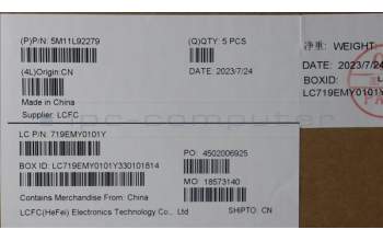 Lenovo 5M11L92279 MECH_ASM FRU KB CCV NOR (SRX) UK BK