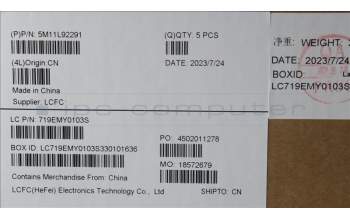 Lenovo 5M11L92291 MECH_ASM FRU KB CCV CZE/SLK (SRX) UK BK