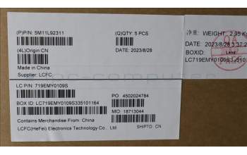 Lenovo 5M11L92311 MECH_ASM FRU KB CCV TUR (SRX) UK BK