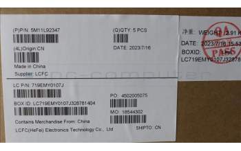 Lenovo 5M11L92347 MECH_ASM FRU KB CCV IND ENG (SRX) US BK