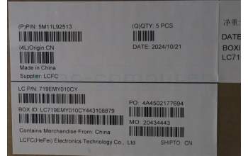 Lenovo 5M11L92513 MECH_ASM FRU KB CCV 058 FRA BL CHY UK BK